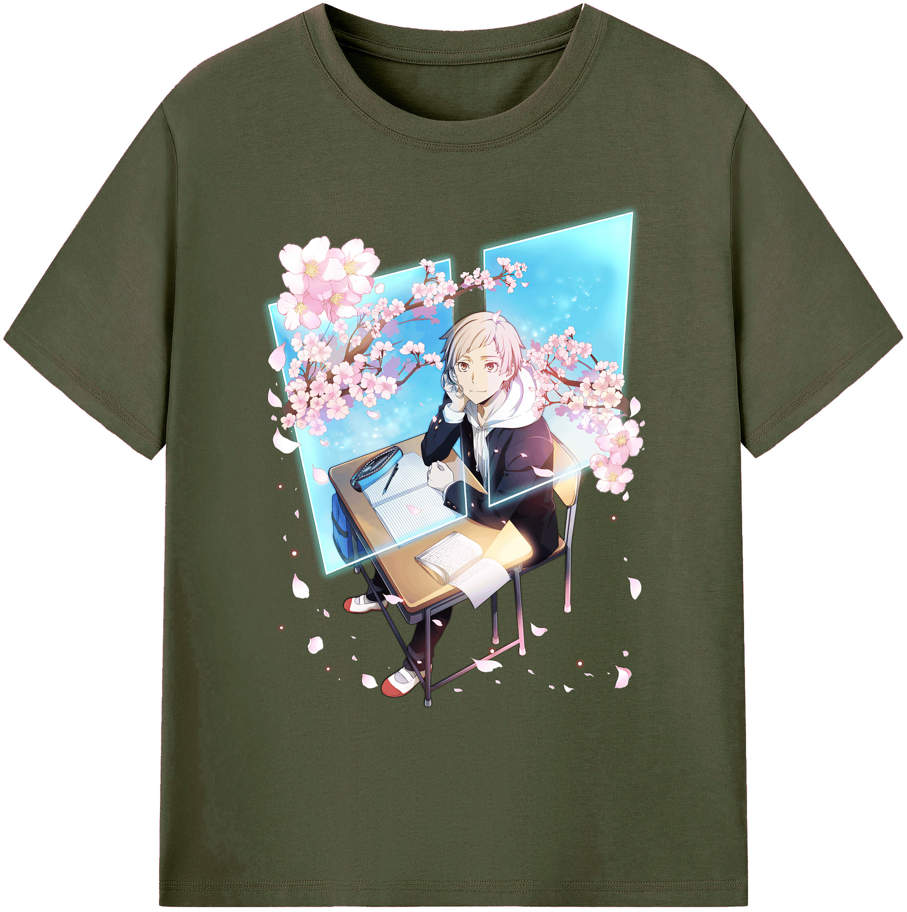 （画像用） 文豪ストレイドッグス Bungo Stray Dogs 綿100％ メンズ半袖Tシャツ｜肌触りやわらか＆通気性